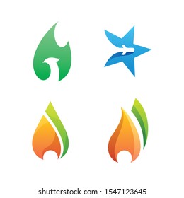 Abstract Flame Concept Designs illustration Vector Template. Suitable for Creative Industry, Multimedia, entertainment, Educations, Shop, and any related business.
