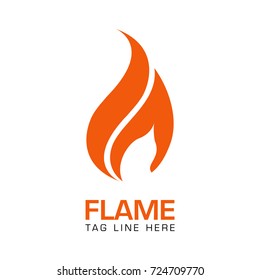 abstract flame logo design