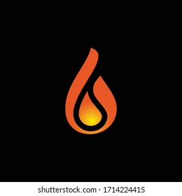 Abstract flame logo design. Creative fire logotype. Vector business icon.