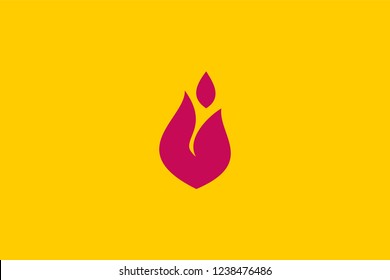 Abstract flame logo design inspiration