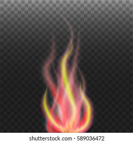 Abstract flame on transparent background