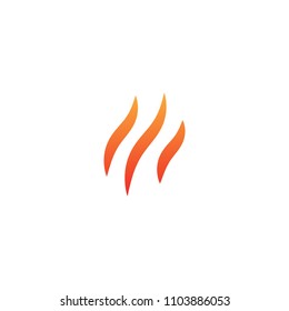 abstract flame red fire vector logo template