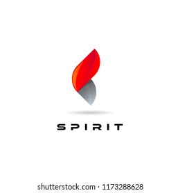 Abstract Flame Shape Logo Sign Symbol Icon