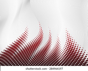 Abstract flame spikes with halftone effect