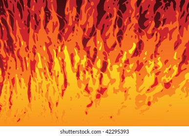 Abstract Flames Texture Background. Editable Vector Image