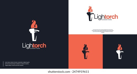 abstract flaming torch logo, international sports symbol, logo graphic design.