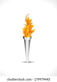 abstract flaming torch vector illustration