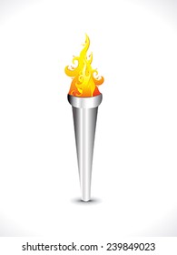 abstract flaming torch vector illustration