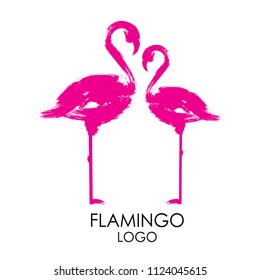 Abstract flamingo logo design. Vector illustration of flamigo.