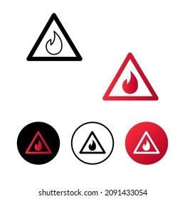 Abstract Flammable Icon Illustration, can be used for business designs, presentation designs or any suitable designs.