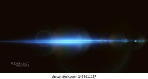 Abstractas destello de brillante resplandor azul en el espacio exterior. Abstractas fondo de luz. Vector para Diseño web e ilustraciones.