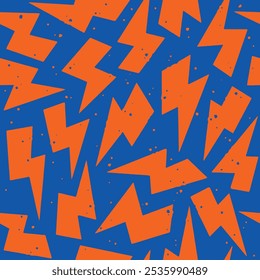 abstract flash electric thunder background seamless pattern vector for decoraative purpose