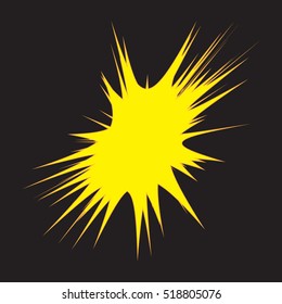 Abstract flash explosion on black background