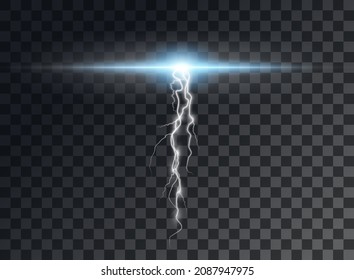 Abstract flash of light with elements of electric discharge, lightning. Vector illustration of the overlay.Background.