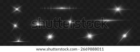 Abstract flash of light with soft shimmer. The effect of shining highlights and lights on a black background adds depth and atmosphere.