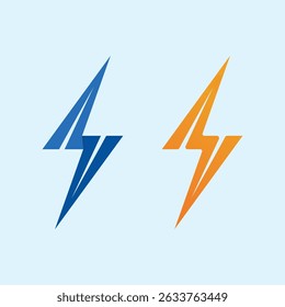 Ícone de logotipo de relâmpago em negrito amarelo e preto para energia ou energia Empresa