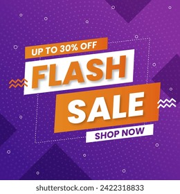 Abstract Flash Sale background with up to 30% off. Special Offer. Shop Now.