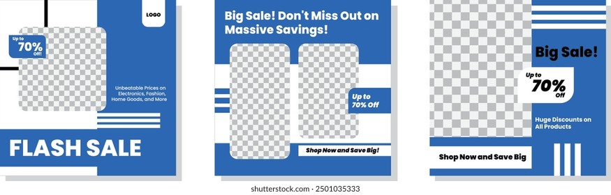 abstract flash sale banner template design and big sale for social media