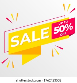 Abstract Flash Sale Promotion Banner Template Stock Vector (Royalty ...