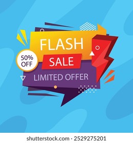 abstract flash sale promotion banner template. sales background