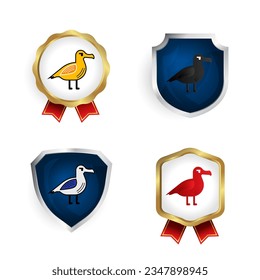 Abstract Flat Albatross Bird Animal Badge and Label Collection, can be used for business designs, presentation designs or any suitable designs.
