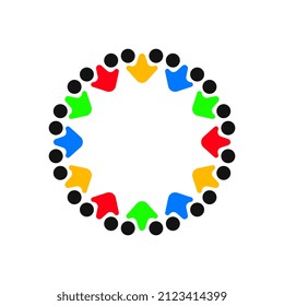 abstract flat arrow people symbol tech modern 