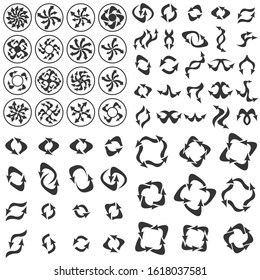 Abstract flat arrows set icon. Vector flat arrows for your web design.