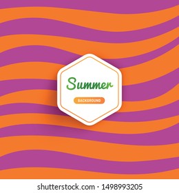 Abstract flat background with colorful waves. Modern banner or poster template. Vector design illustration.
