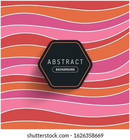 Abstract flat background with colorful waves. Modern banner or poster template. Vector design illustration.