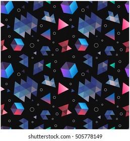  Abstract flat background design. Minimalistic  Seamless vector geometric abstract pattern background. Pattern of geometric shapes and triangles.  Trendy Hipster design