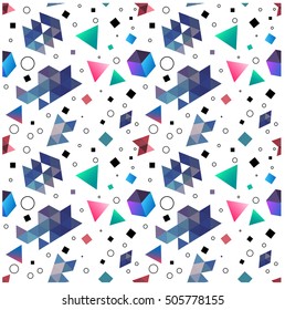 Abstract flat background design. Minimalistic  Seamless vector geometric abstract pattern background. Pattern of geometric shapes and triangles.  Trendy Hipster design