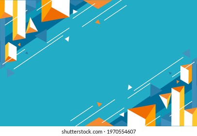 abstract flat background with geometric shapes vector
