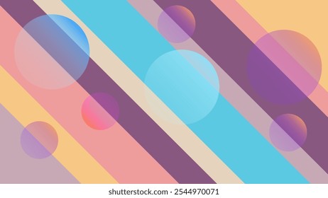 ABSTRACT FLAT BACKGROUND  WITH GEOMETRIC SHAPES GRADIENT COLORFUL DESIGN VECTOR TEMPLATE FOR WALLPAPER, COVER DESIGN