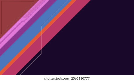 ABSTRACT FLAT BACKGROUND  WITH GEOMETRIC SHAPES BLUE ORANGE PURPLE COLORFUL DESIGN VECTOR TEMPLATE FOR WALLPAPER, COVER DESIGN