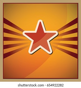 Abstract flat background with glow stars and rays. Eps 10
