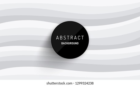 Abstract flat background with gray waves. Modern banner or poster template. Vector design illustration.