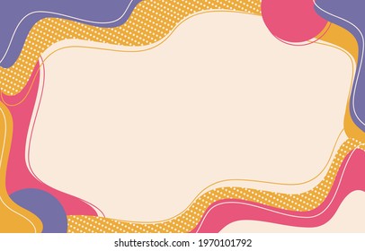 abstract flat background with liquid shapes vector