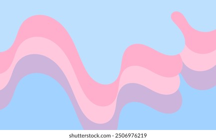 Abstrakter, flacher Hintergrund mit moderner, organischer, fließender Form. Pastellfarben gemischt