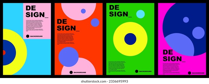 conjunto de fondo plano abstracto para banner, afiche, plantilla, diseño, volante, folleto, etc.