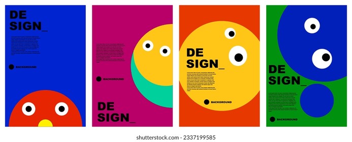 abstract flat background set for banner, poster, template, design, flyer, brochure, etc