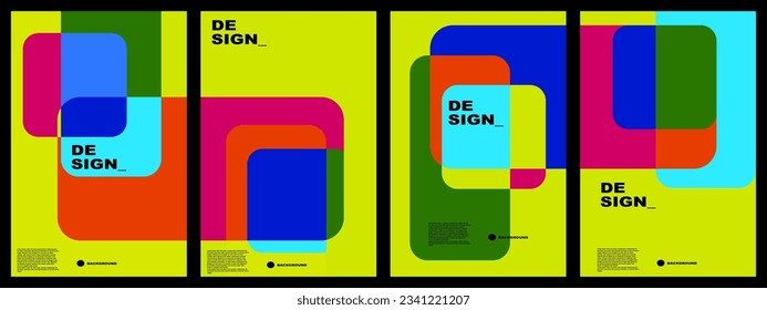 abstract flat background set for banner, poster, template, design, flyer, brochure, etc