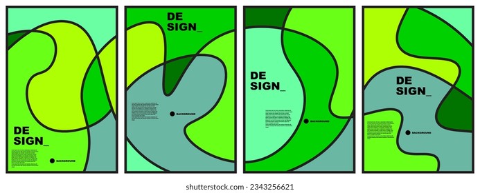 abstract flat background set for banner, poster, template, design, flyer, brochure, etc