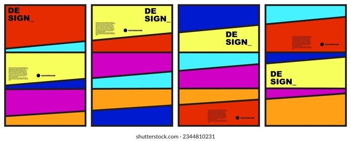 abstract flat background set for banner, poster, template, design, flyer, brochure, etc