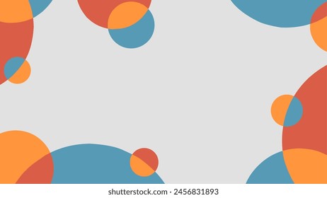 Abstract flat background vector illustration. Minimalis flat background with simple abstract circle design. Modern flat background for layout, wallpaper, flyer or presentation