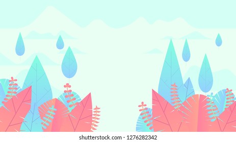 Abstract flat background. Vector landscape
