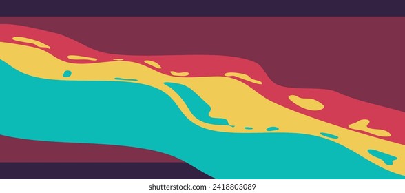 Abstract flat banner with spots. Bright banner for the site.