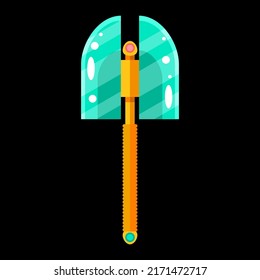 Abstract Flat Battleaxe Weapon War Logo Vector Design Style Icon Symbol Sign For Games