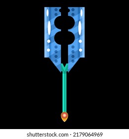 Abstract Flat Battleaxe Weapon War Logo Vector Design Style Icon Symbol Sign For Games