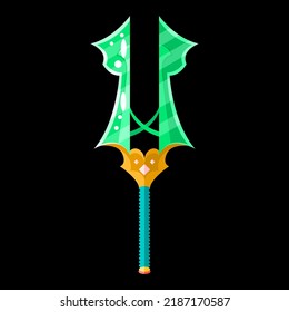 Abstract Flat Battleaxe Weapon War Logo Vector Design Style Icon Symbol Sign For Games