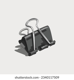 abstract flat binder clip illustration